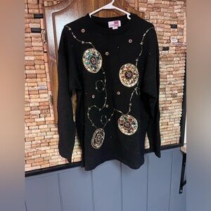Vintage 90’s Sheridan Square beaded Holiday sweater